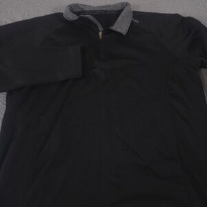 UNRL Elite Pullover Mens Large Black Quarter Zip Spandex Performance Top Outdoor